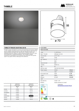 11623184 - Thimble 70 trimless adjustable LED GE (en)