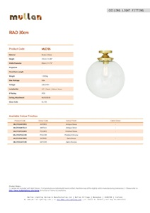 RIAD 30CM GLOBE CEILING LIGHT FITTING (en)