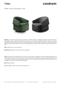 I 4 Mariani TWIBE swivel armchair (it, en)