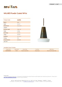 MALABO POWDER COATED WHITE PENDANT (en)