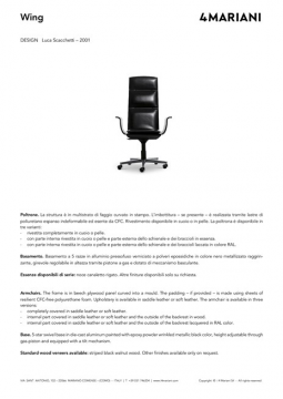 I 4 Mariani WING executive chairs (it, en)