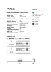 Venere scheda tecnica tech specs (en, it)