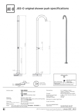 JEE-O original shower push specifications