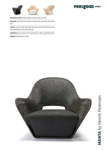 Manta Rattan Fabric Seat lounge Occasional chair (en)