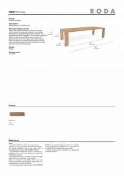 RODA PIER 030 table en