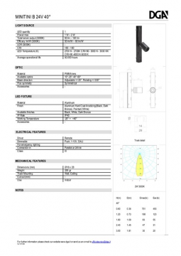 DGA MINITINI B 24V 40° datasheet (en)