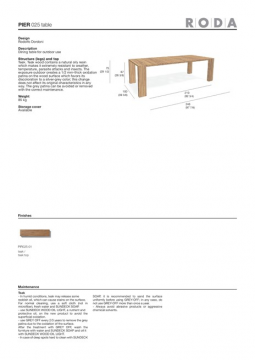 RODA PIER 025 table en