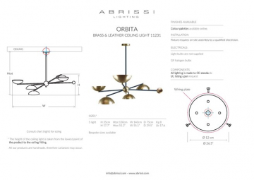 ORBITA - Leather & Brass Chandelier (en)