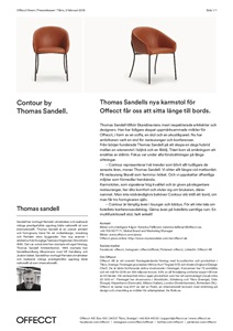 Offecct Pressrelease Contour by Thomas Sandell 2018 (sv)