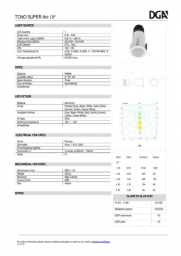 DGA TONO SUPER Am L10° Datasheet (en)