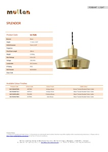 SPLENDOR BRASS PENDANT LIGHT (en)