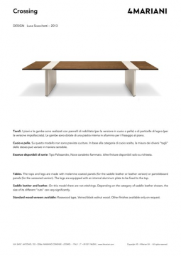 I 4 Mariani CROSSING meeting tables (it, en)