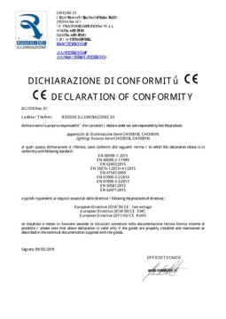 DECLARATION OF CONFORMITY CHO001B e CHO001N (it, en)