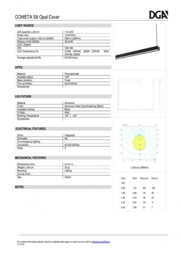 DGA COMETA S8 Opal Cover 220 240 Vac Datasheet (en)