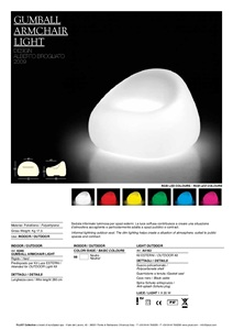 Gumball armchair light Technical sheet (it, en)