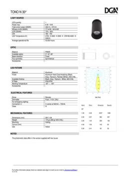 DGA TONO N L30° Datasheet (en)