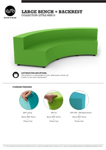 Product sheet - Little Miss O Large Bench+Backrest