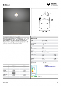 11623042 - Thimble 70 trimless adjustable LED GE (en)