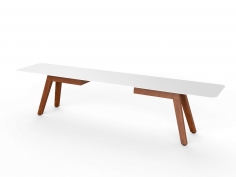 Slim wood bench 200