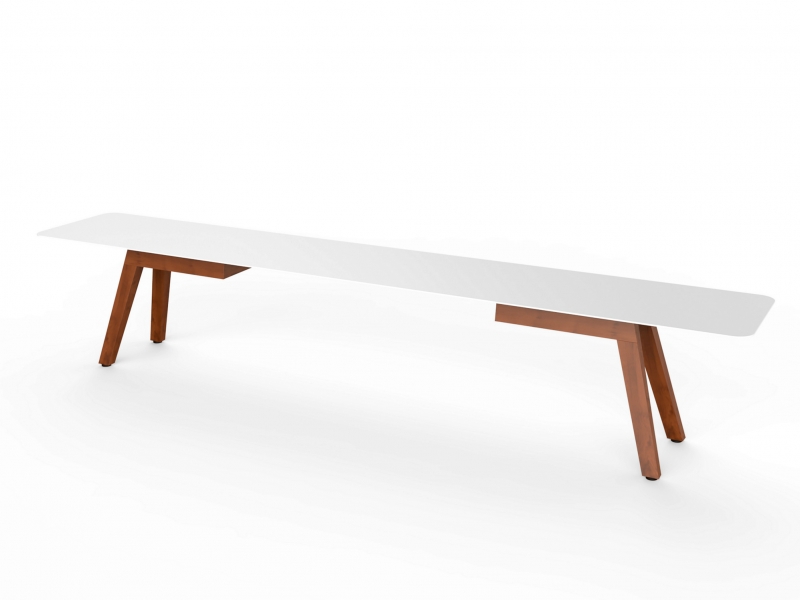 Slim wood bench 240