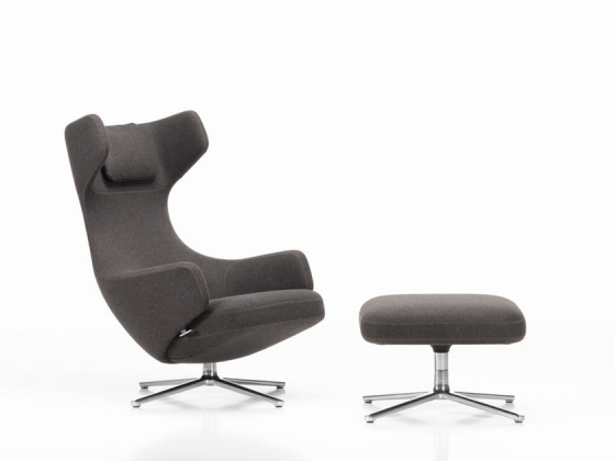 Vitra - grand repos u0026 ottoman nutmeg